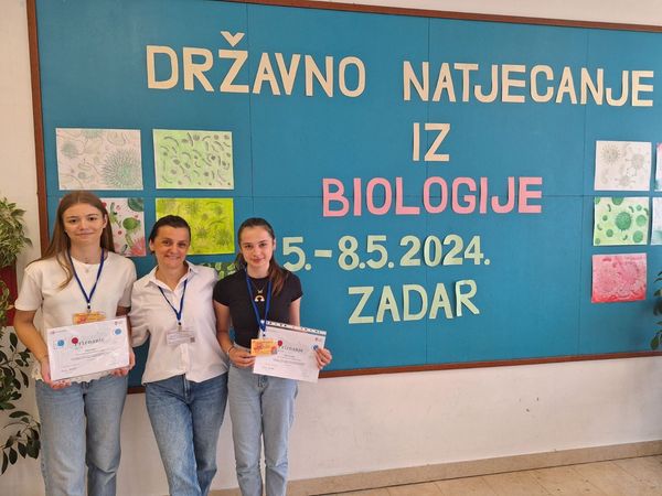 3.MJESTO ZA BRLIĆKU NA DRŽAVNOM NATJECANJU IZ BIOLOGIJE U KATEGORIJI ISTRAŽIVAČKI RADOVI