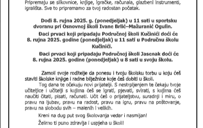 POZIVNICA VESELOM ĐAKU PRVAKU