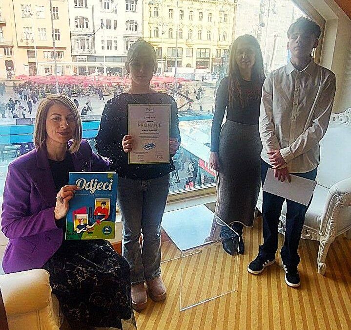 VELIKI USPJEH UČENIKA NAŠE ŠKOLE NA LITERARNOM NATJEČAJU ODJECI