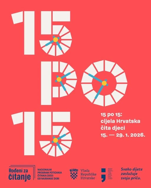 POČETAK NACIONALNOG ČITALAČKOG IZAZOVA „15 PO 15 – CIJELA HRVATSKA ČITA DJECI“.