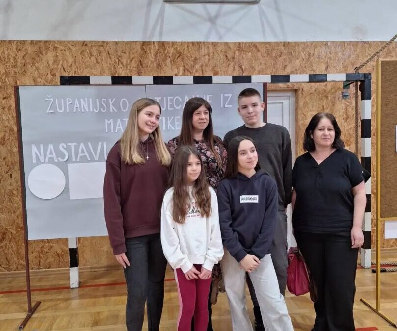 DVA 3.MJESTA ZA BRLIĆKINE UČENIKE NA ŽUPANIJSKOM NATJECANJU IZ MATEMATIKE