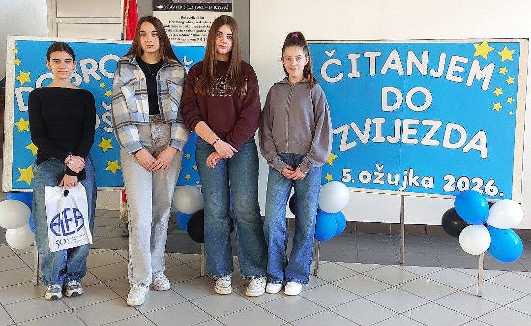 PRVO MJESTO NA ŽUPANIJSKOM NATJECANJU „ČITANJEM DO ZVIJEZDA“