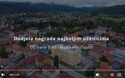 VIDEO POVODOM DODJELE PRIZNANJA I NAGRADA ZA IZVRSNOST, TRUD I PREDANOST UČENIKA I UČITELJA OSNOVNE ŠKOLE IVANE BRLIĆ-MAŽURANIĆ OGULIN